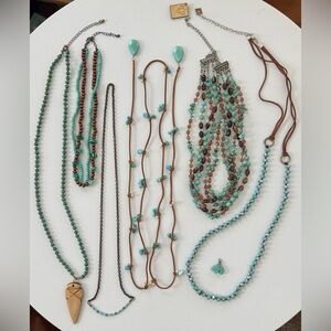 Turquoise Style Jewelry Lot #002 Boho Layered Beaded Leather Southwestern Bundle